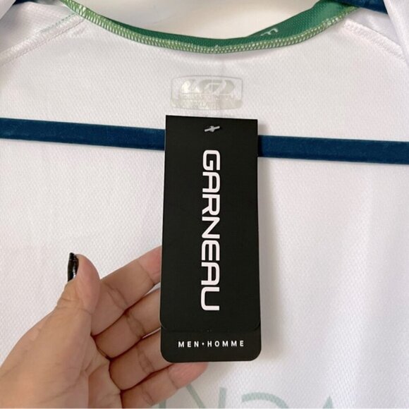 Garneau - Men’s Full Zip Shortsleeve Jersey - Green/White. Size: XXL. NWT. - Picture 6 of 15